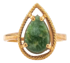 10k Yellow Gold & Moss Agate Ring