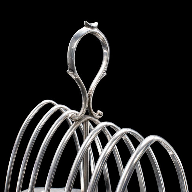 Antique Toast Rack, English, Silver Plated, Breakfast Table Stand, Edwardian For Sale - Image 6 of 10