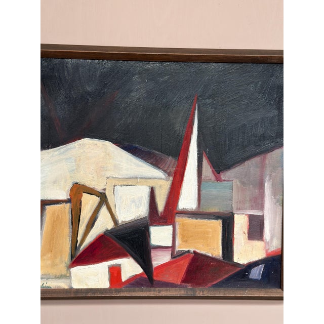Leif Bodin, Facades, 1950s, Oil on Canvas, Framed For Sale - Image 8 of 18