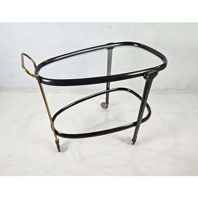 Cesare Lacca Mid-Century Bar Cart attributed to Cesare Lacca, Italy, 1950s For Sale - Image 4 of 13