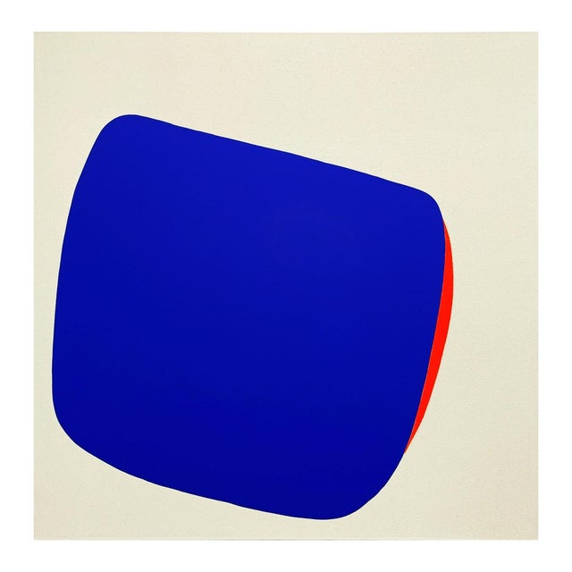 Contemporary abstract painting by Houston-based artist Gary Griffin. The work features a central amorphous hard-edge shape...