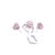Exquisite 14K White Gold Trillion-Cut Pink CZ Jewelry Set Elevate your collection with this stunning jewelry set,...