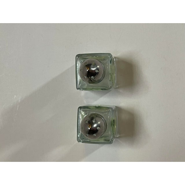 Late 20th Century Late 20th Century Green Floral Salt and Pepper Shakers For Sale - Image 5 of 7
