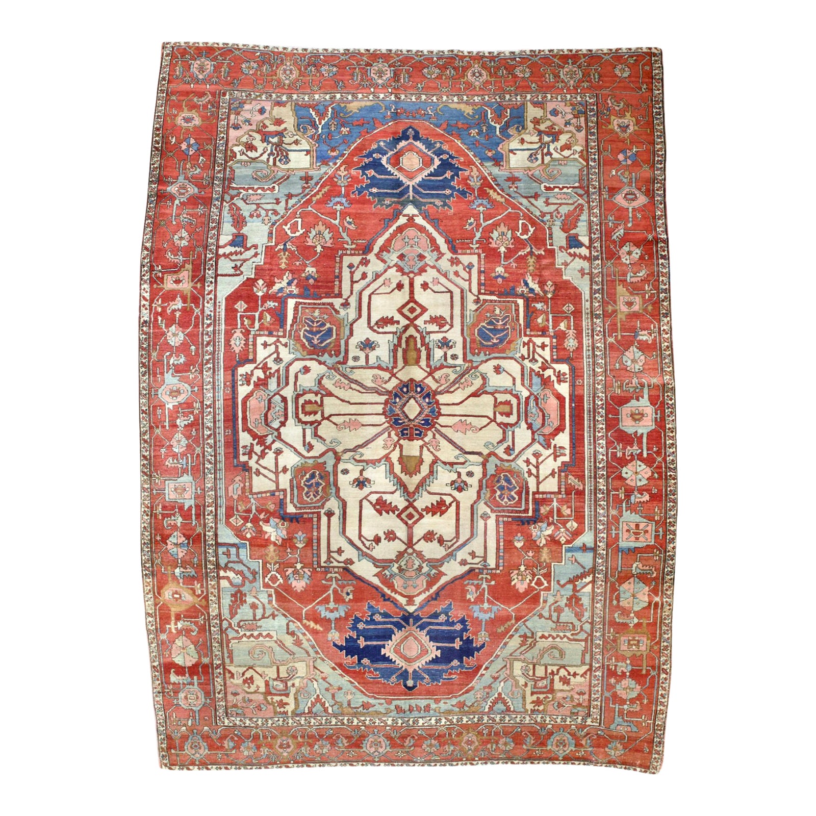 Antique Persian Serapi Rug 9'11