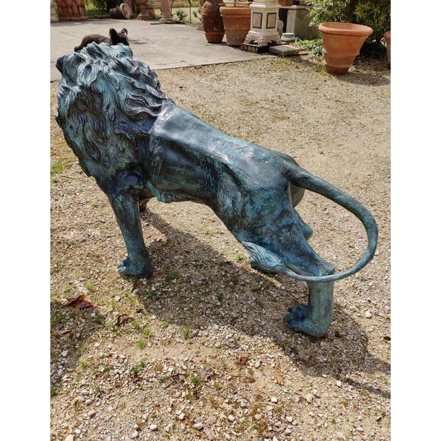 Metal Unknown, Venetian Lions, Late 19th Century, Bronze, Set of 2 For Sale - Image 7 of 12