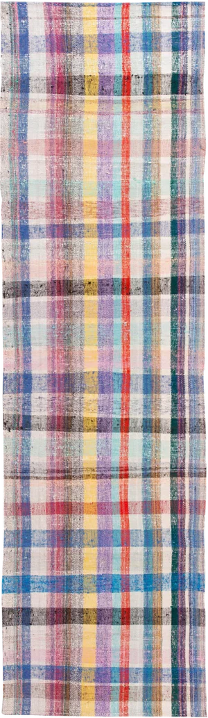 Vintage Flat-Weave Wool Runner 4 X 13