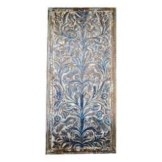 Vintage Hand-Carved Tree of Life Barn Door – Reclaimed Wood Wall Art For Sale