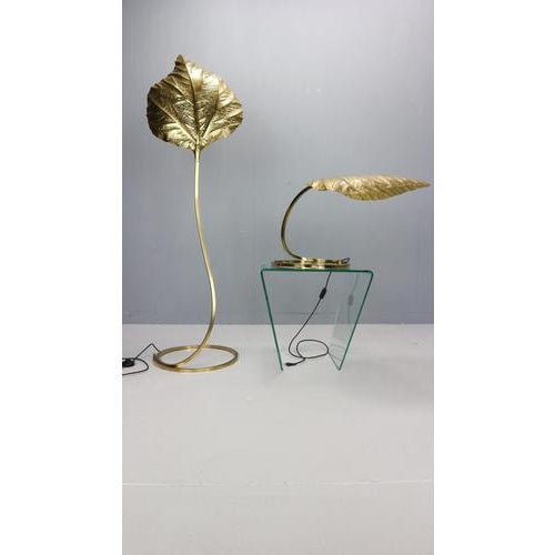 Beautiful sculptural ‘Rabarbaro’ floor lamp and table lamp designed by Tommaso Barbi and manufactured by Bottega Gadda,...