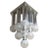 Pendant Chandelier With Lights in Satin Glass, Italy, 1970s For Sale