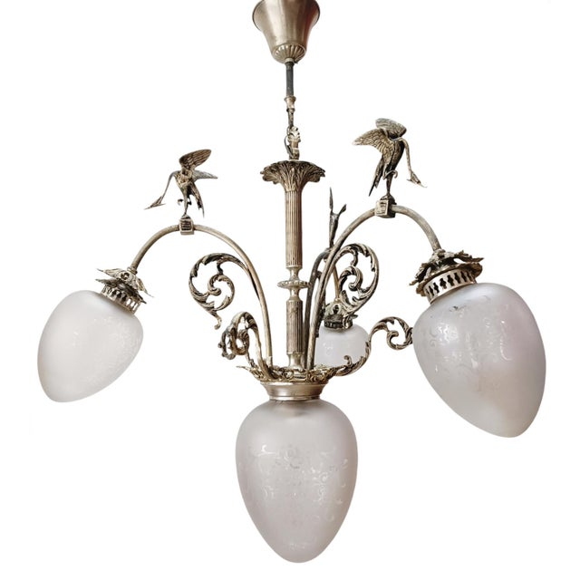 Vintage Art Deco Pendant Lamp, 1920s For Sale - Image 3 of 10