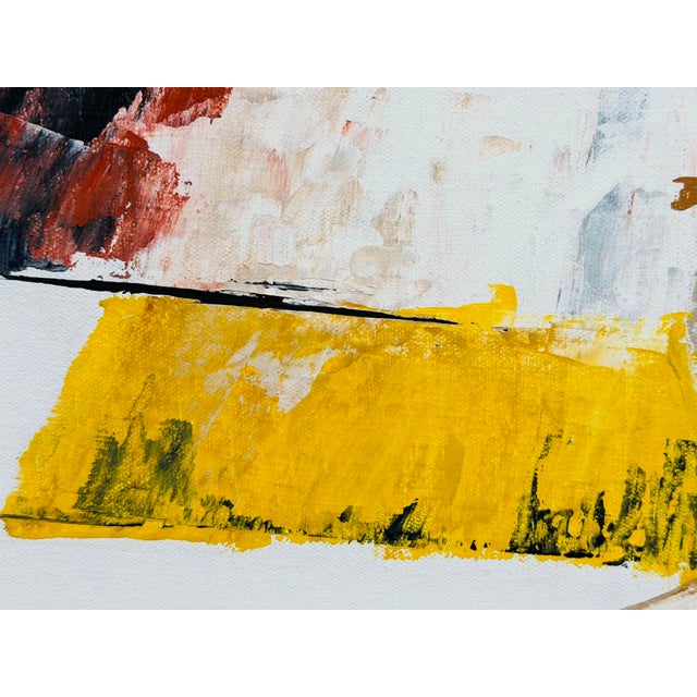 Harris G. Strong 60s Vintage Talbott for Harris Strong Mid Century Modern Abstract Expressionist Brutalist Impasto Oil Painting Framed Signed For Sale - Image 4 of 15