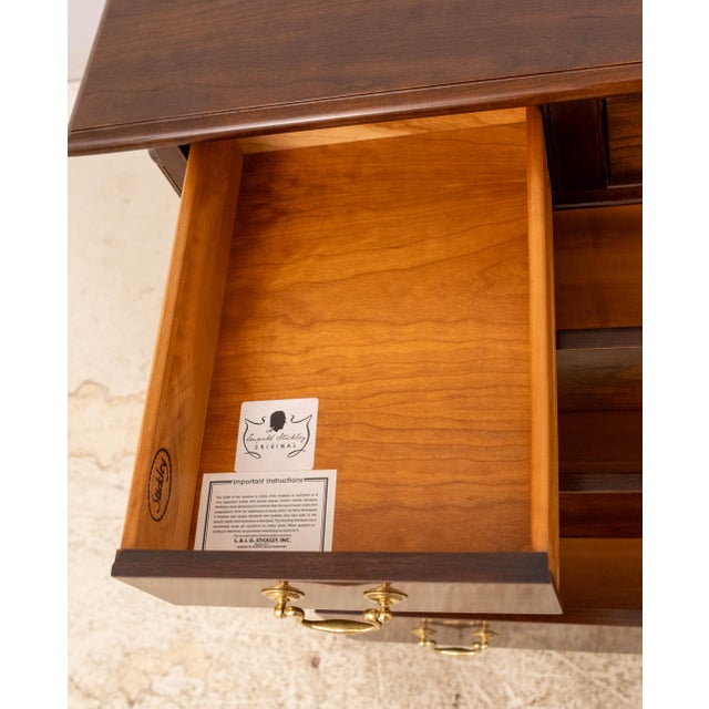1960s Stickley Chippendale Style Cherry Bedroom Dresser For Sale - Image 15 of 18