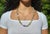 Art Deco Beaded Necklace With Prehnite, Citrine, and Amethyst, 25" For Sale - Image 4 of 10