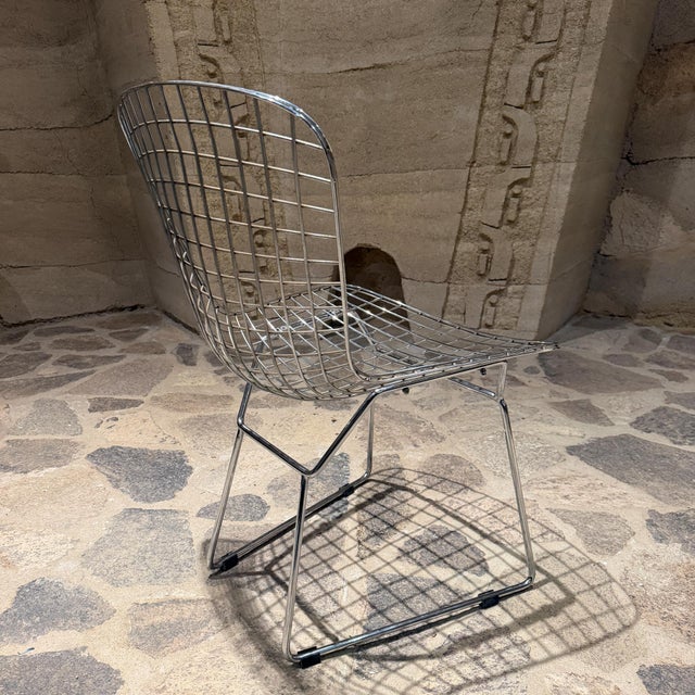 Set of Four Harry Bertoia Wire Side Chair (Model 420) Mid Century Modern Knoll For Sale - Image 9 of 9
