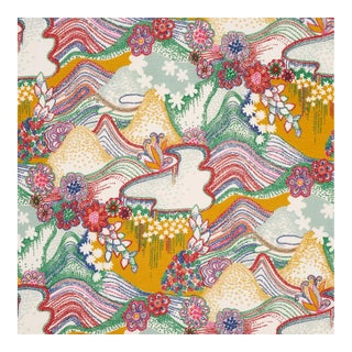 Sample - Schumacher X Clements Ribeiro Daisy Chain Fabric in Primary Multi For Sale