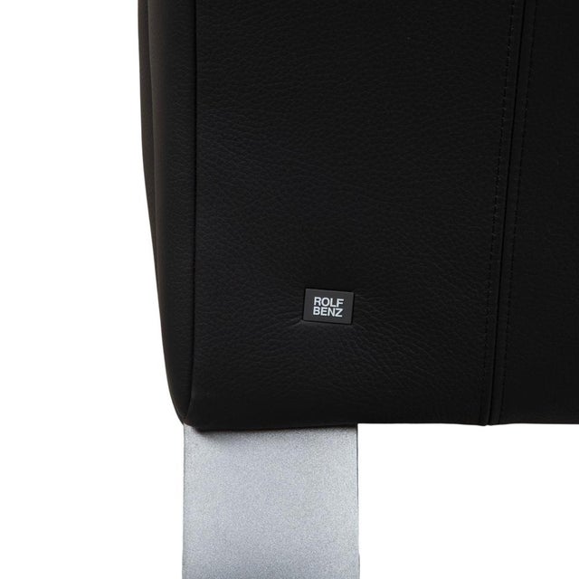 322 3-Seater Sofa in Black Leather from Rolf Benz For Sale - Image 10 of 14