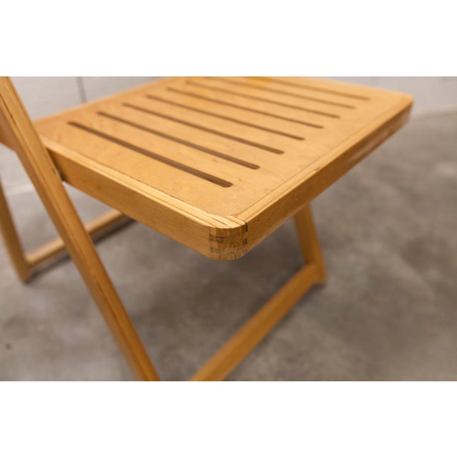 Honey-Coloured Beech Plywood Folding Chairs by IKEA, Set of 2, 1970s For Sale - Image 8 of 18