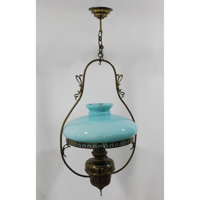 Opaline Chandelier from L&B, 1800s For Sale - Image 4 of 6