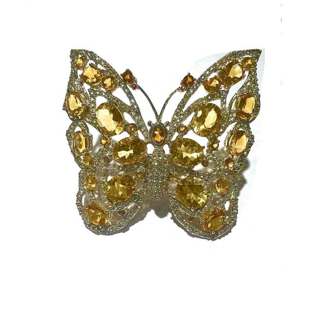 Bochic "Orient" Natural Citrin & Topaz Brooch/ Pendent or Ring Set In 18K Gold & Silver For Sale - Image 18 of 18