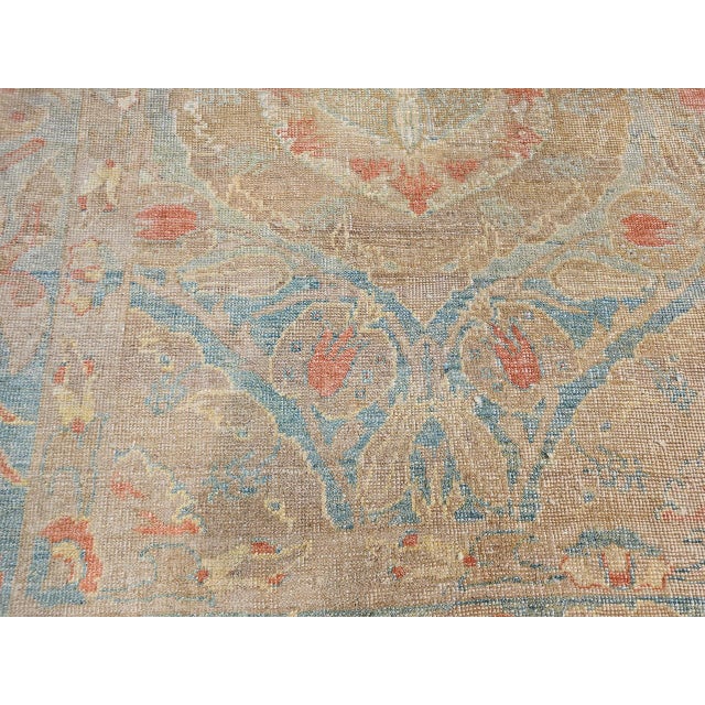 Vintage Turkish Oushak Rug, Hand-Knotted Wool, Allover Floral Design, 9' x 12' For Sale - Image 13 of 18