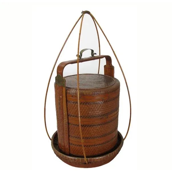 Early 20th Century Antique Chinese Bamboo Food Box For Sale - Image 13 of 13