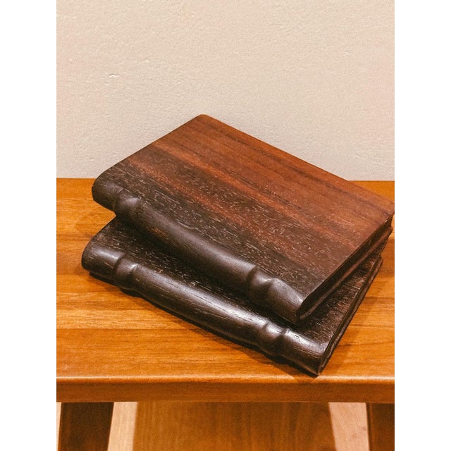 Mid-Century Modern Wood Bookends, 1960s, Set of 2 For Sale - Image 3 of 7