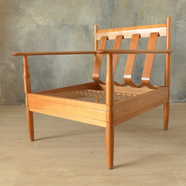 Wood Mid-Century Armchair by Grete Jalk for France & Son, 1950s For Sale - Image 7 of 16
