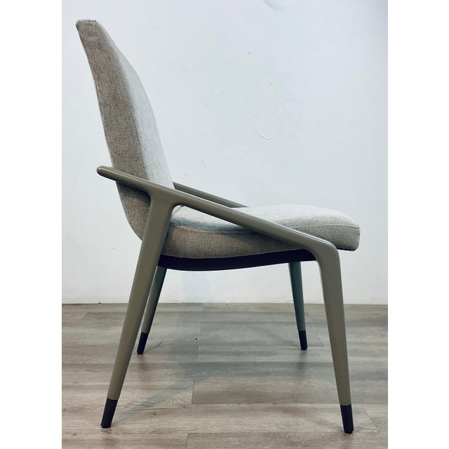 Modern Caracole Modern Gray Dining Chairs Set of Eight For Sale - Image 3 of 8