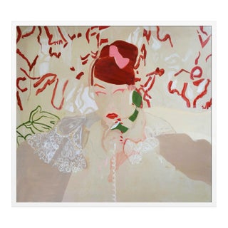 Go On by Lucia Jones in White Frame, Large Art Print For Sale