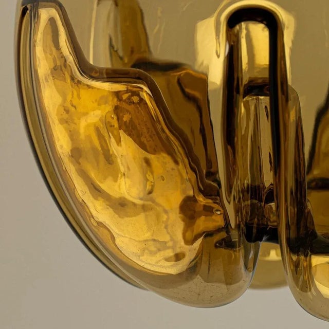 AVMazzega Glass Bowl Pendant Light from Mazzega, Italy, 1970s For Sale - Image 4 of 18