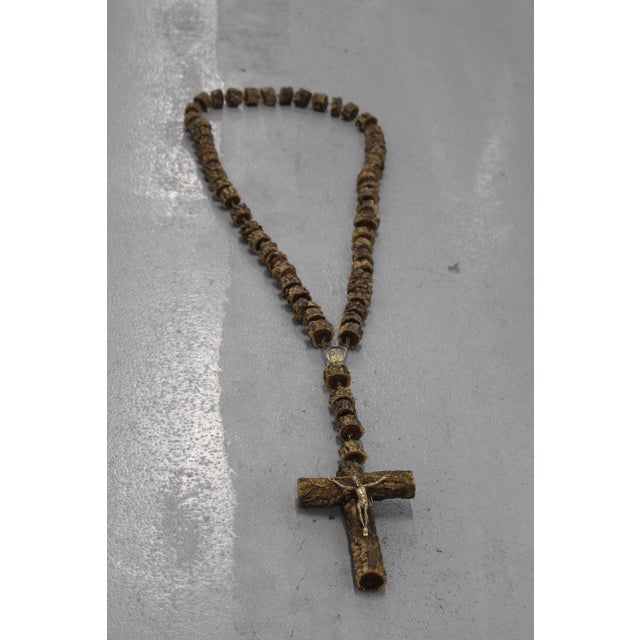 Large Wall Bead Rosary Cross, 1970s For Sale - Image 12 of 18