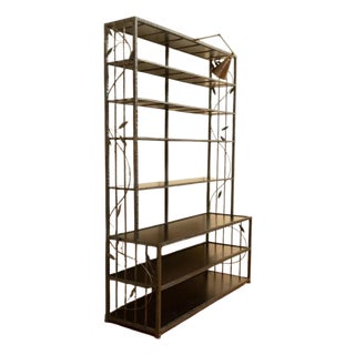 Contemporary Ebonized and Patinated-Bronze Eight-Tier Étagères For Sale