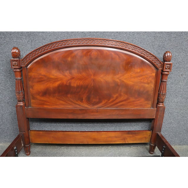 Henkel Harris Genuine Mahogany Queen Size Bed Frame For Sale - Image 11 of 14