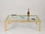 Italian Gilt Brass and Crystal Rectangular Coffee Table, Italy, 1970s For Sale - Image 6 of 13