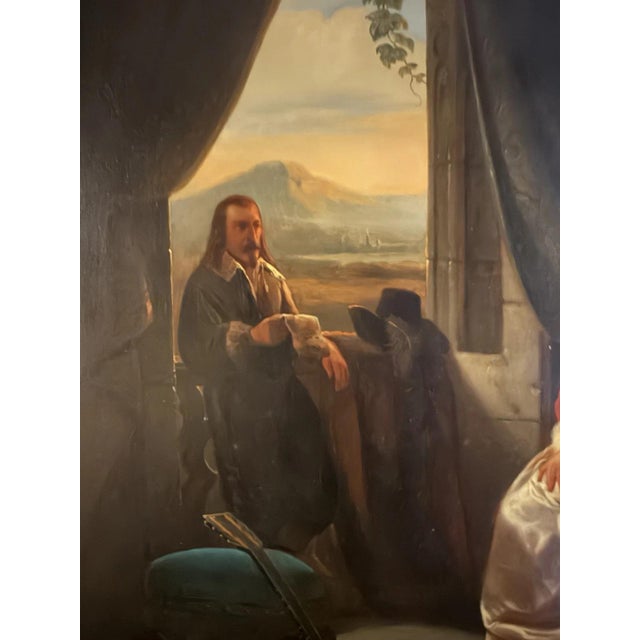 Brown Letter from a Noble Family, Burg Castle, Probably 19th Century, Oil Painting on Panel For Sale - Image 8 of 13