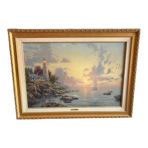 1990s Thomas Kinkade "Sea of Tranquility" Gallery Proof (G/P) Canvas – Rare Gold Seal