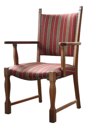Danish Brutalist Oak Armchair in the style of Henning Kjærnulf, 1960s