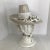 Cream Vintage Glazed Pottery Woman Wearing a Hat Sculpture For Sale - Image 8 of 13