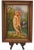 A fine and exceptionally painted KPM style porcelain plaque, depicting river scene with standing nude nymph, holding...
