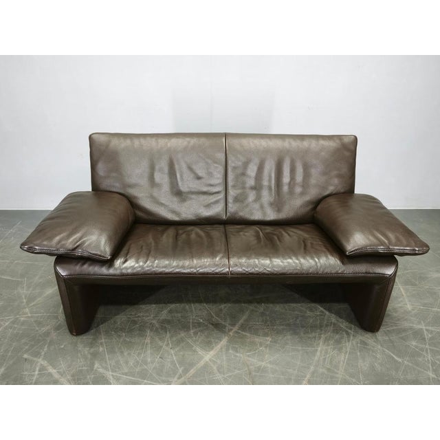 Dark Brown Leather 2-Seater Sofa from Jori, Belgium, 1990s For Sale - Image 14 of 15