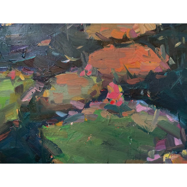 Paint Contemporary Oil Painting Lily Pond by Cindy Carrillo For Sale - Image 7 of 8