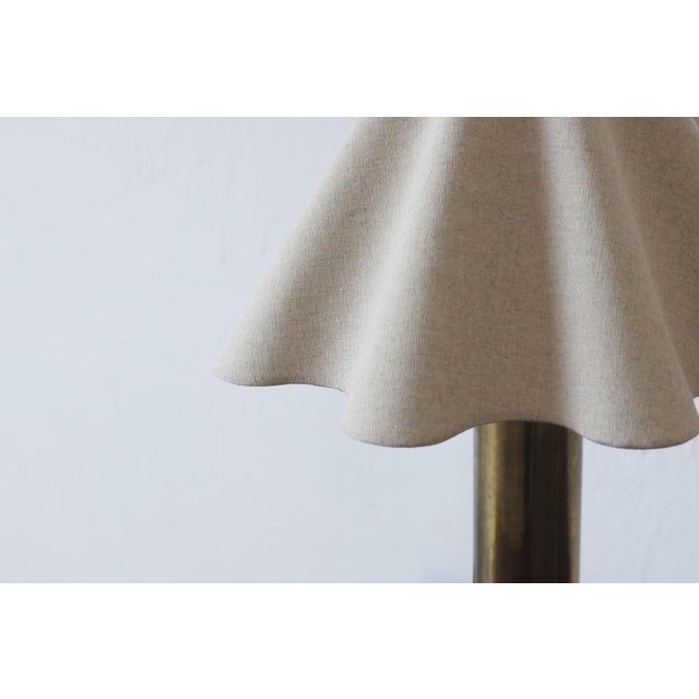 Mid-Century Modern Scandinavian Brass Table Lamp, 1960s, Set of 2 For Sale - Image 3 of 7