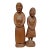 1940s Pair of Early John Rood Oak Wood Figure Sculptures For Sale