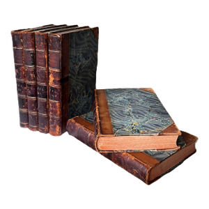 Antique Early 19th Century Leather-Bound Books Äì MillotÄôs Elements of General History (1823 Edition) - Set of Six