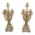 Pair 1920's French Louis XV Style Marble and Bronze Candelabras For Sale