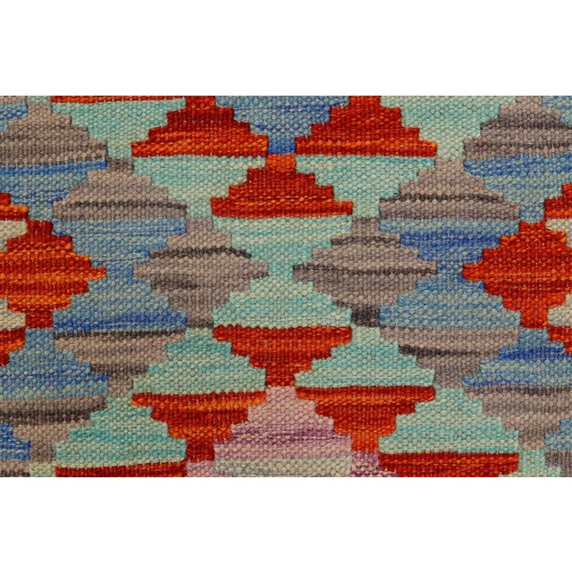 Bohemian Turkish Kilim Gold Rust Hand-Woven Wool Rug For Sale In New York - Image 6 of 9