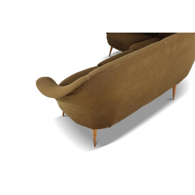 1950s Italian Mid Century Corner Sofa For Sale - Image 4 of 6
