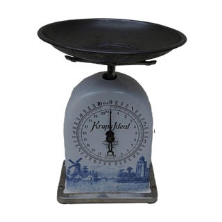 Antique Ceramic Kitchen Scales from Krups For Sale