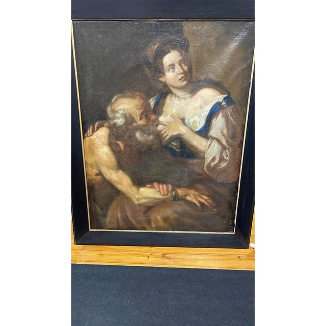 Circle of Johann Carl Loth, Caritas Romana, 17th Century, Oil Painting on Canvas For Sale - Image 11 of 16