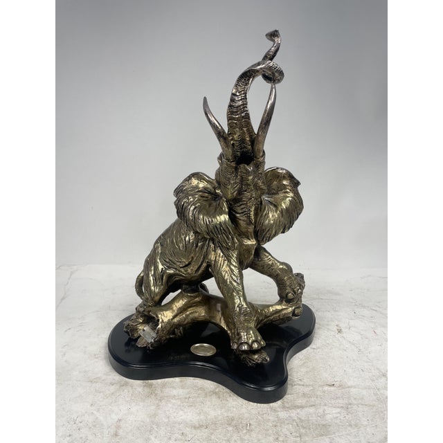 Silver-Plated Elephant Sculpture, 1970s For Sale - Image 9 of 16